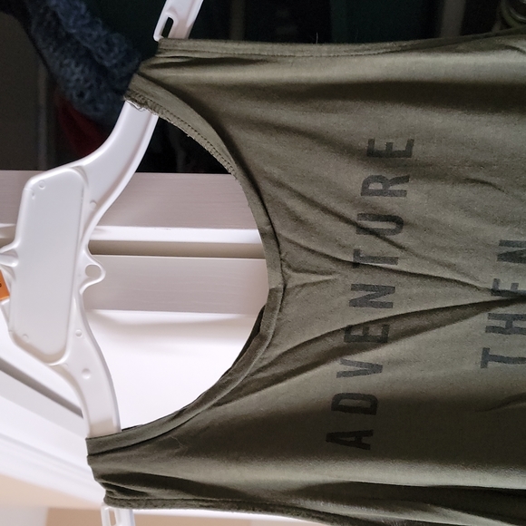 Army Green Old Navy Adventure Then Cocktails Muscle Tee - Picture 2 of 8